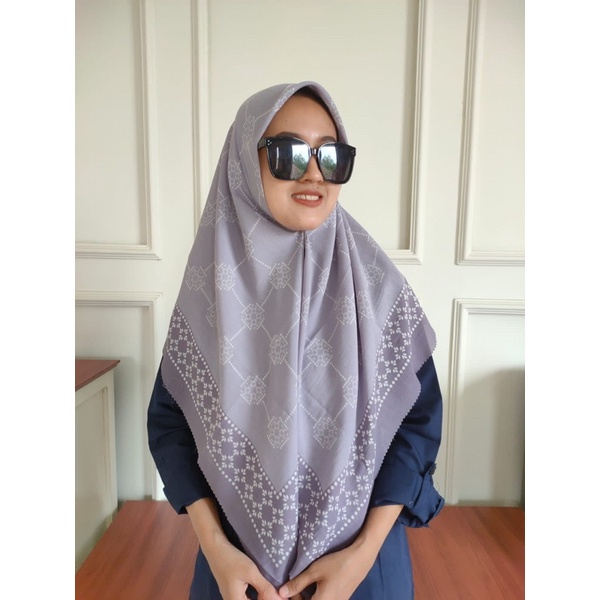 JILBAB SEGI EMPAT MOTIF LUNA SERIES BEST SELLER