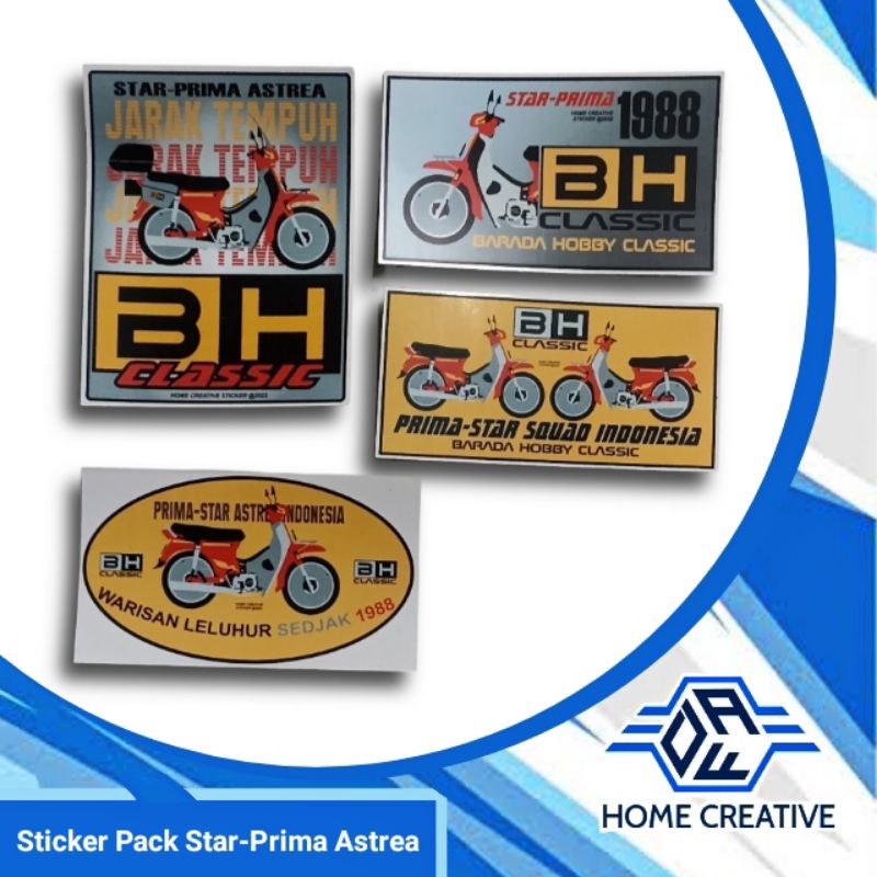 stiker astrea star prima / stiker pack honda astrea prima star indonesia / stiker pack hobi klasik a