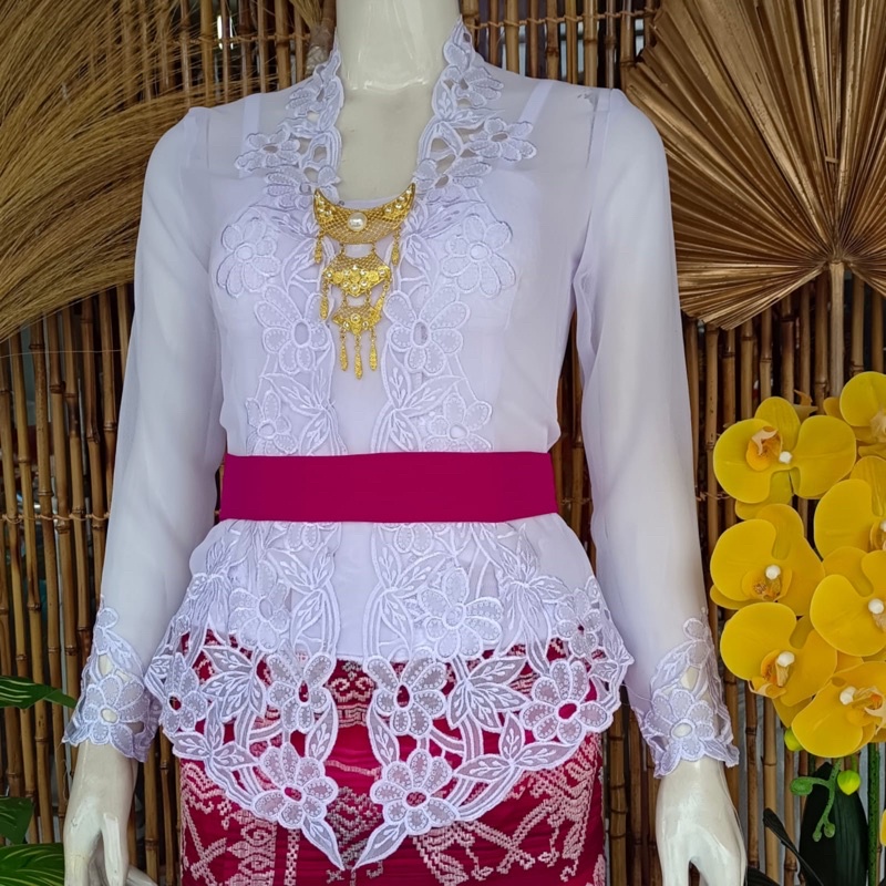 Jual Kebaya Bali Jadi Bordir Sutra Creff Premium Kebaya Bordir Bali Kebaya Bordir Kerawang