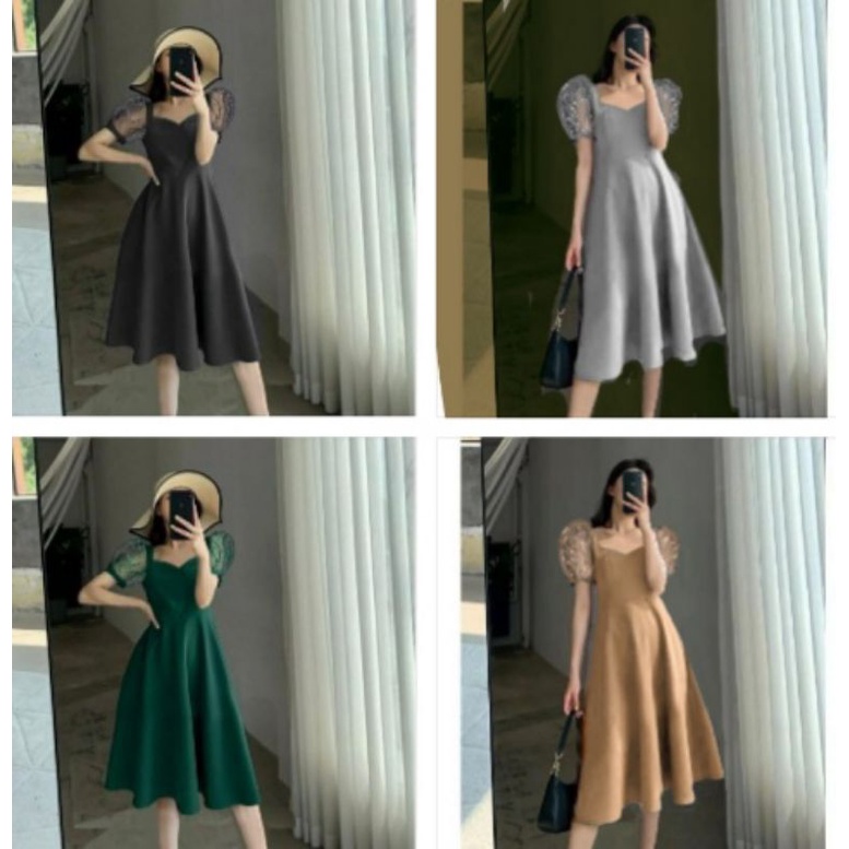 dress wanita modern/casual dress/dress party/gaun pesta remaja/bridesmaid kondangan/dress scuba