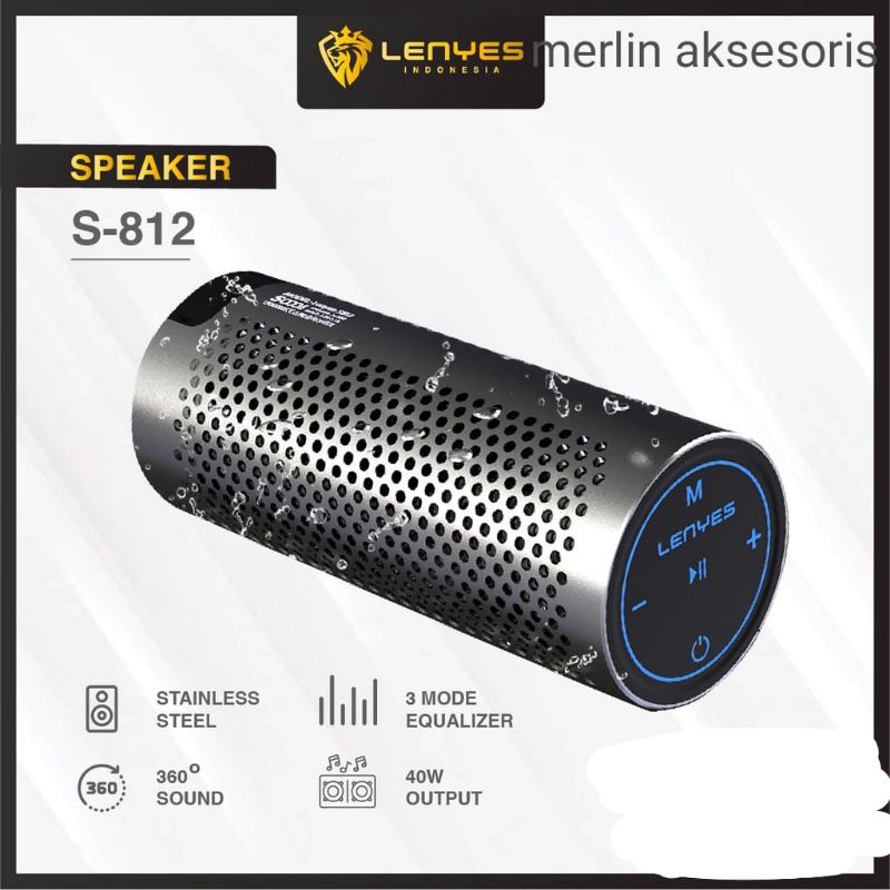 Lenyes S812  Bluetooth speaker portable IPX5 wireless Hifi original