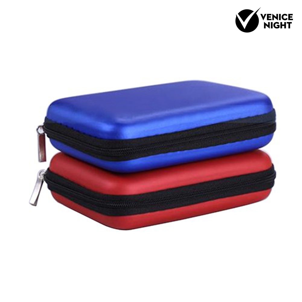 (VNEP) (Berkabel) Portabel Ritsleting Penutupan Earphone 2.5 inch Hard Dive Memory Card Storage Case Bag