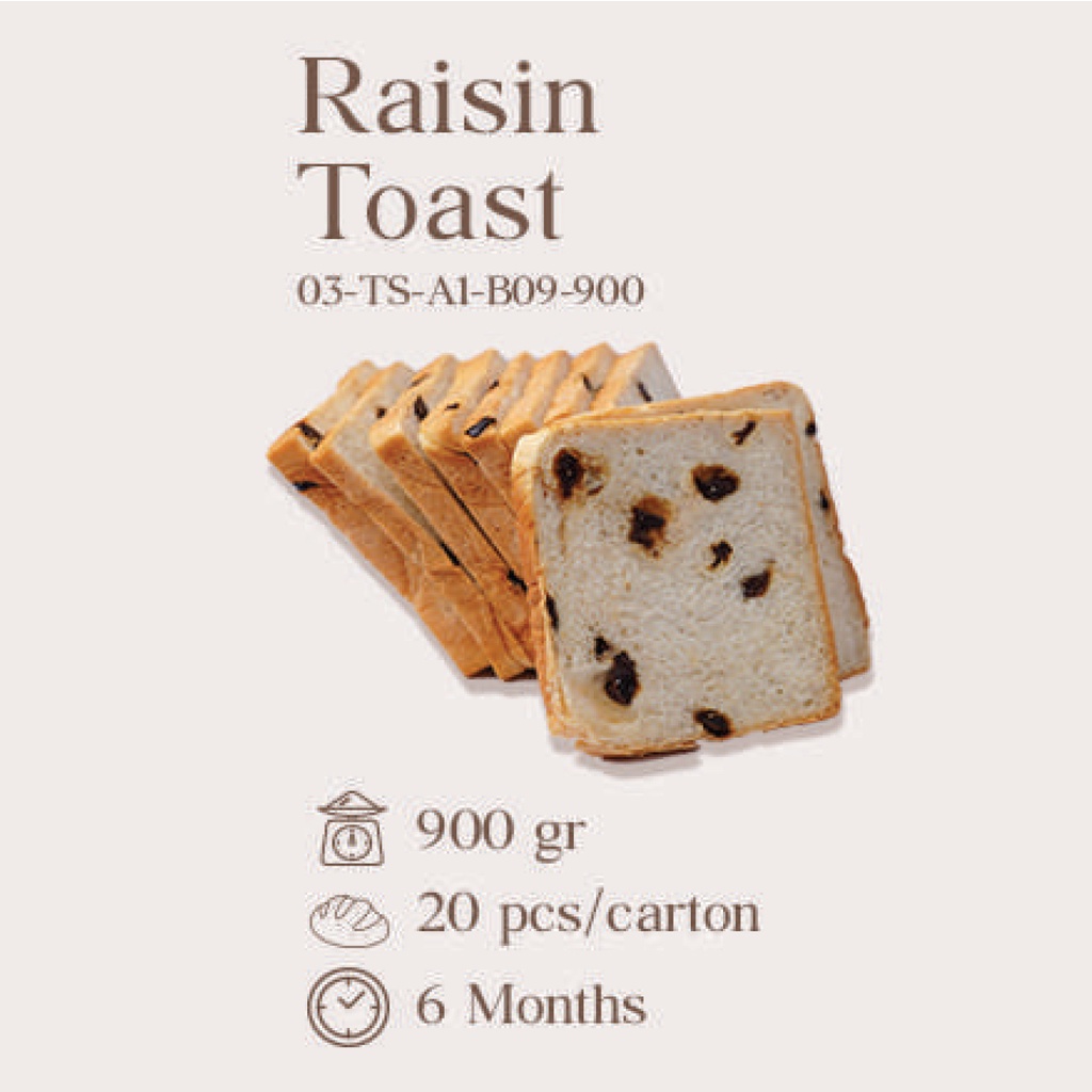 

RAISIN TOAST BREAD FRESH/READY-TO-EAT (KARTON)