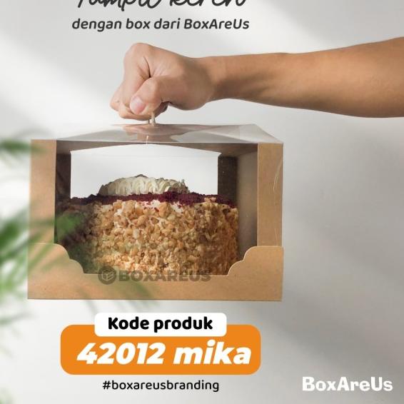 

Box Mika Kotak Kue Cake Packaging Transparan Dus Handle | 42012