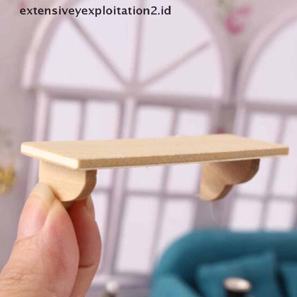 Mainan Miniatur Rak Dinding Bahan Kayu Untuk Aksesoris Rumah Boneka Skala 1: 12