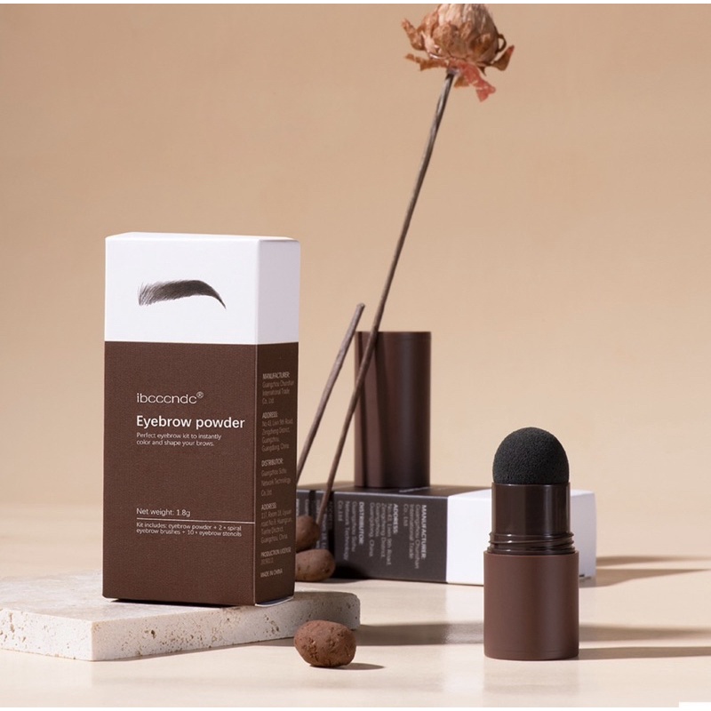Ibcccndc Cetakan Alis Instan Bedak Alis Eyebrow Powder Eyebrow Stamp Alis Stempel Alis Waterproof dengan 10 Model Cetakan Alis