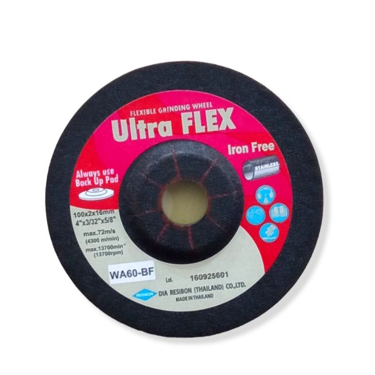 Batu Gerinda Asah Poles Potong AC60/WA60 ULTRA FLEX Flexible Grinding Wheel 4inch ULTRA FLEX