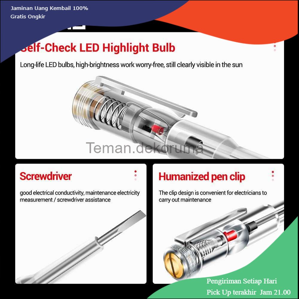 TD - PR1 ANENG Obeng Tester Pen with Indicator LED - B09