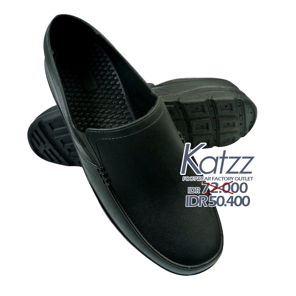 Katzz - Sepatu Slip On Semi Formal Uk 39 - 44 / Sepatu Kerja Kantor Kuliah Simple / Sepatu Anti Slip