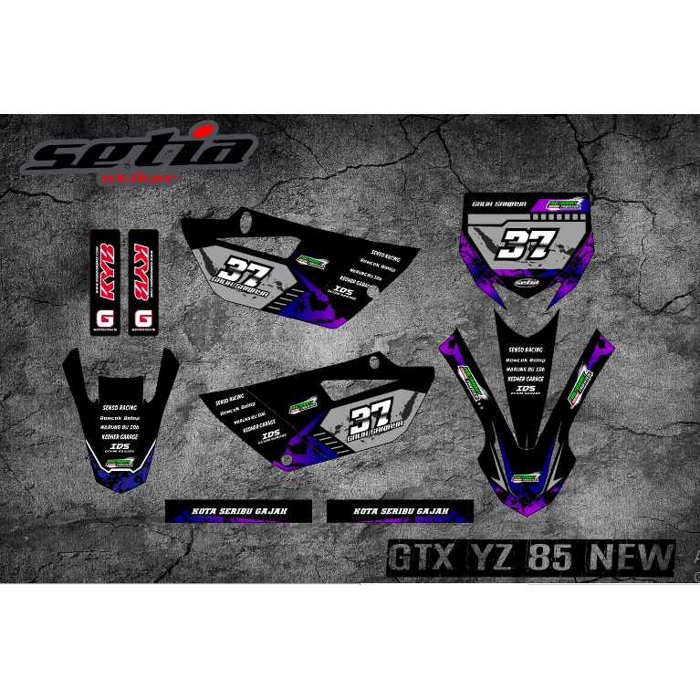 Decal Striping Stiker GTX YZ 85 New, Bebek Standar YZ 85 New FUll Body (COde 1)