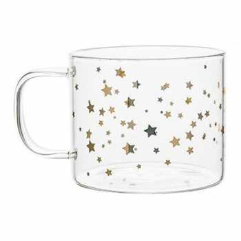 GS7i Ouyimande Gelas Mug Coffe Milk Tea Star 400ml 0144 Transparent Ori-YA