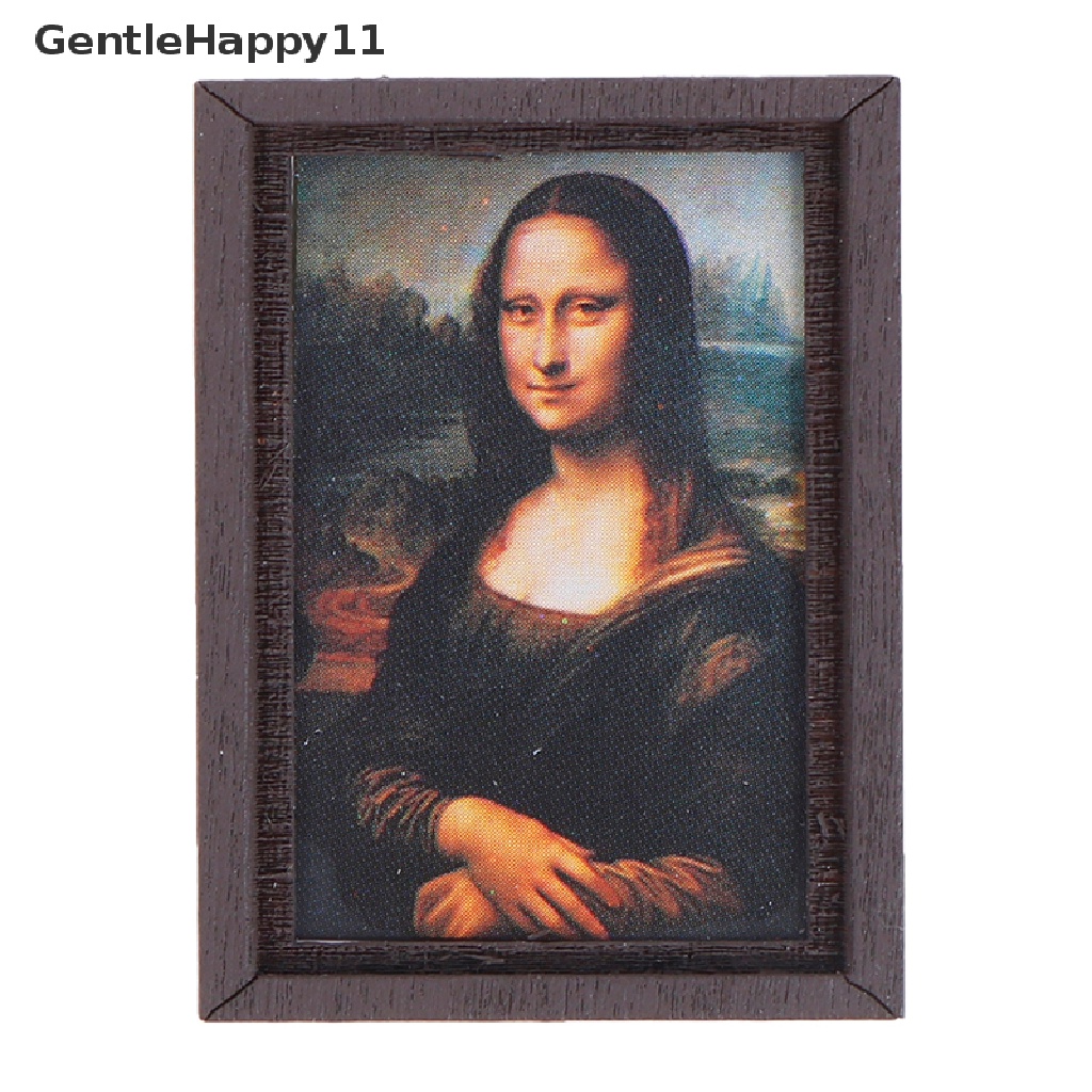 Gentlehappy Rumah Boneka Miniatur Bingkai Foto Oil Pager Dinding Pager Aksesoris Furniture id