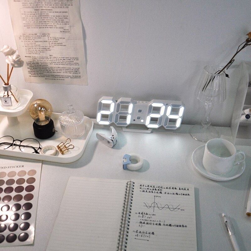 JAM DINDING DIGITAL LED/JAM MEJA-ALARM-SUHU/JAM 3D BESAR