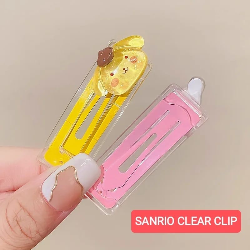 SANRIO CLEAR CLIP JEPIT RAMBUT PONI ANAK CEWEK KOREA IMPORT AKSESORIS FASHION LUCU