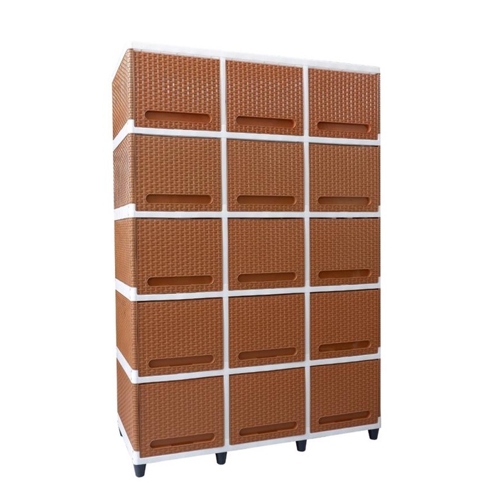 

lemari plastik club flip susun 5 triple stock ready