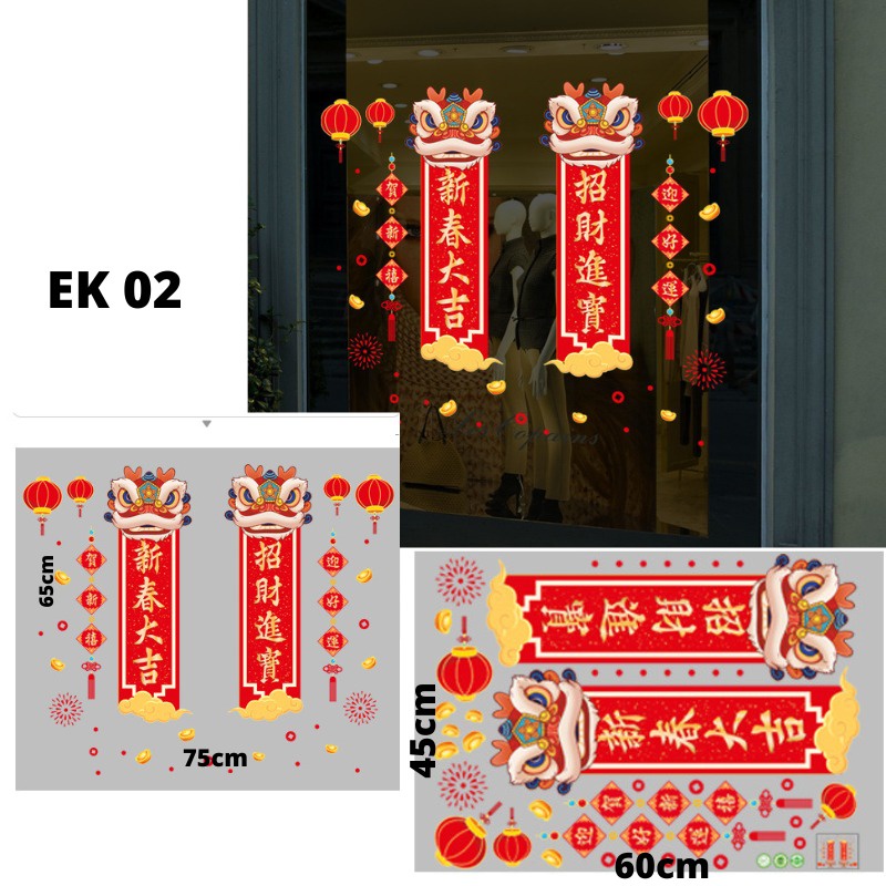 WALLPAPER WALLSTICKER WALSTIKER WALLSETIKER WALL STIKER SETIKER STICKER DINDING TEMBOK LEMARI KACA DAPUR KAMAR RUANG TAMU GANTUNGAN KAOS KAKI WALLPAPER PAPER MOTIF IMLEK IMLEX CHINESE NEW YEAR TAHUN BARU CHINA CINA 2023 FU banyak gudang wallpaper