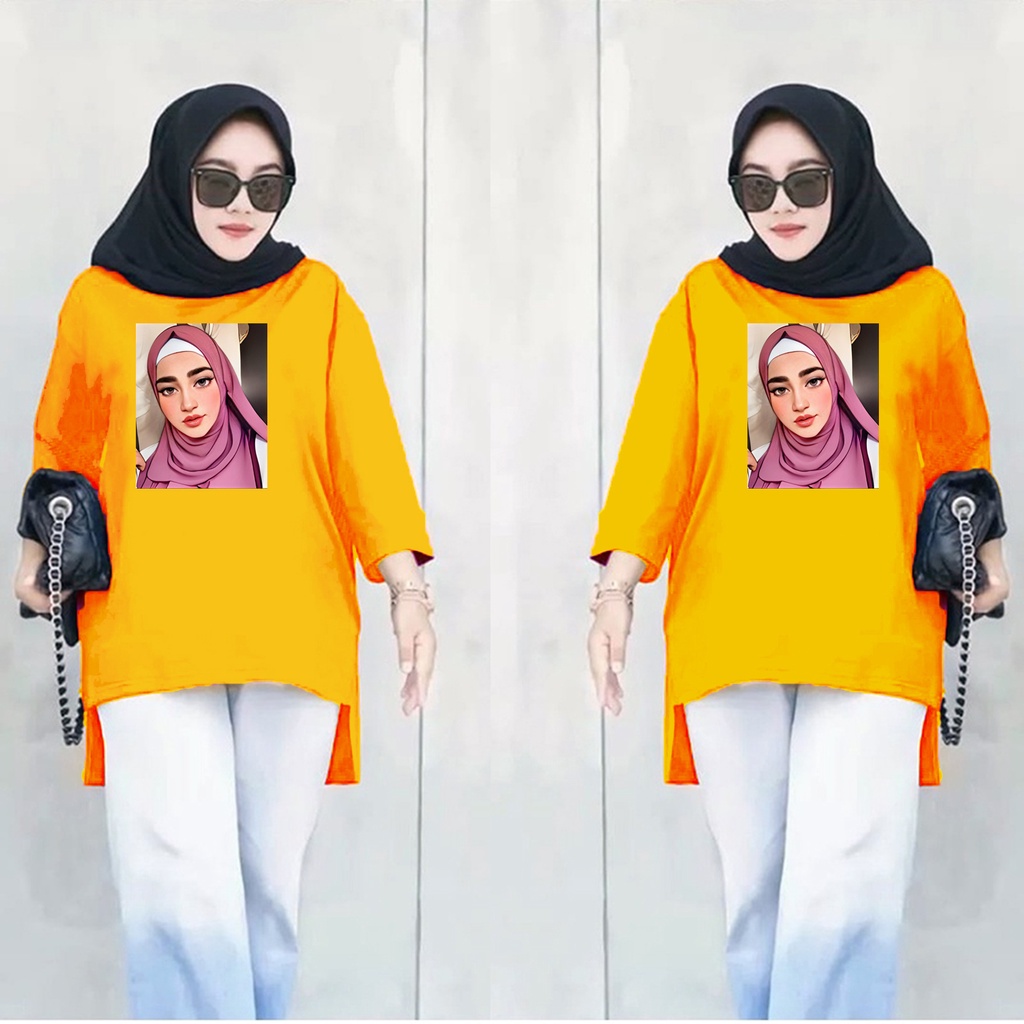 GSC - Long Tunik ANIME Girl Cadar 006 / Tunik Panjang Wanita Crepe premium