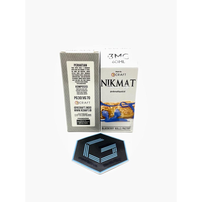 Liquid Nikmat V2 BLUEBERRY ROLLS PASTRY 60ML by Rcraft Vape Cake Vapor