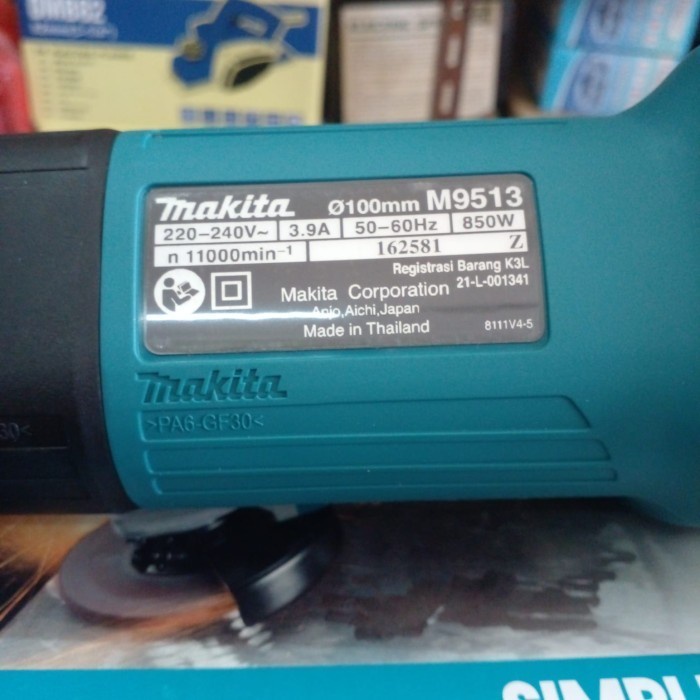 Grenda tangan listrik/ Angle grinder Makita M9513 4"