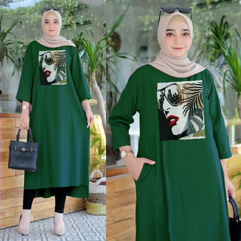 FF LONG TUNIK HIJAB COLABORATION TUNIK WANITA TERBARU 9