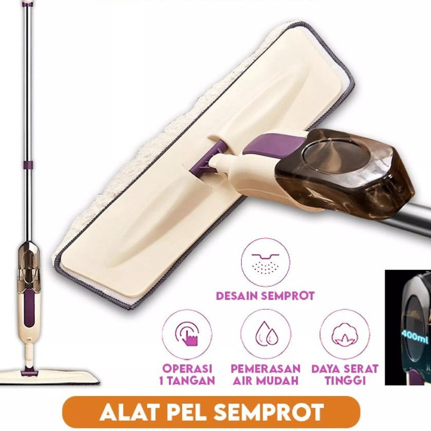 BEST SELLER PSTB-1 Alat Pel Lantai /Flat Mop Alat semprot Microfiber Alat Pel Isi air Ultra Pembersih Lantai -COD