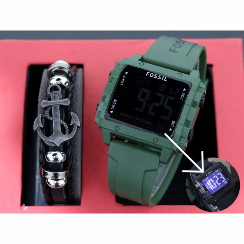 Trending Jam Tangan Fosl Free Felang Digital Anti Air Terlaris Pria Kasual Bisa COD Fashion Terlaris!