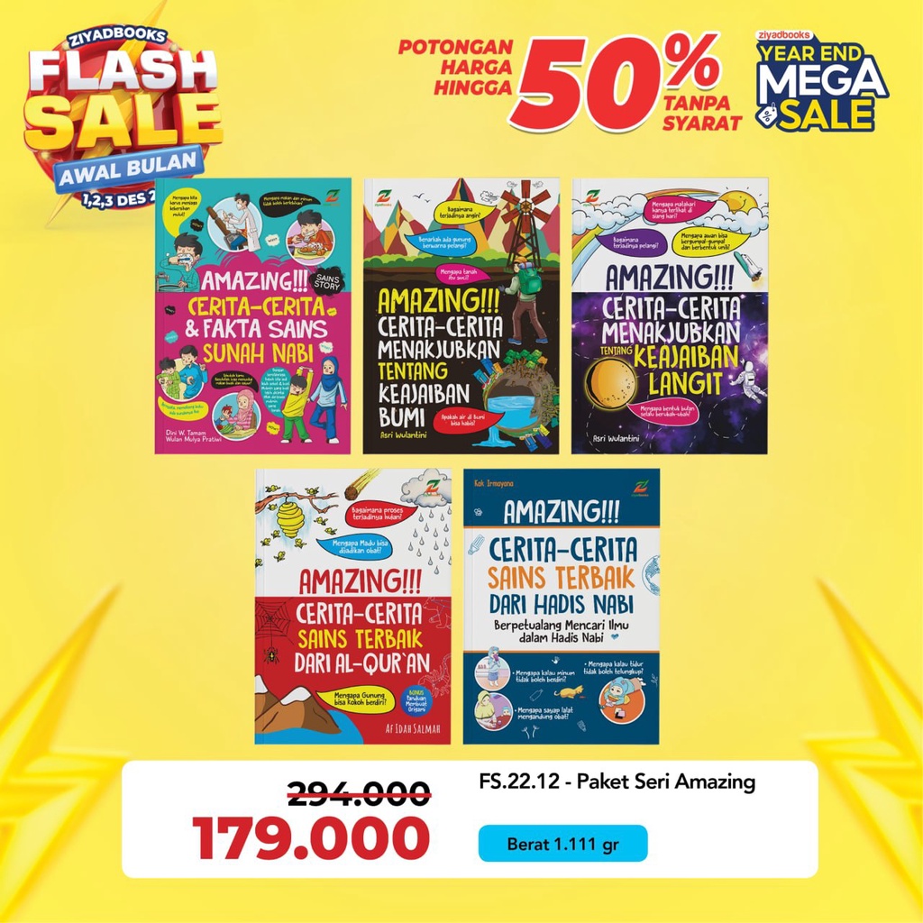 Bluescorner Books - ZiyadBooks - Paket Seri Amazing Buku Sains Islami SD SMP