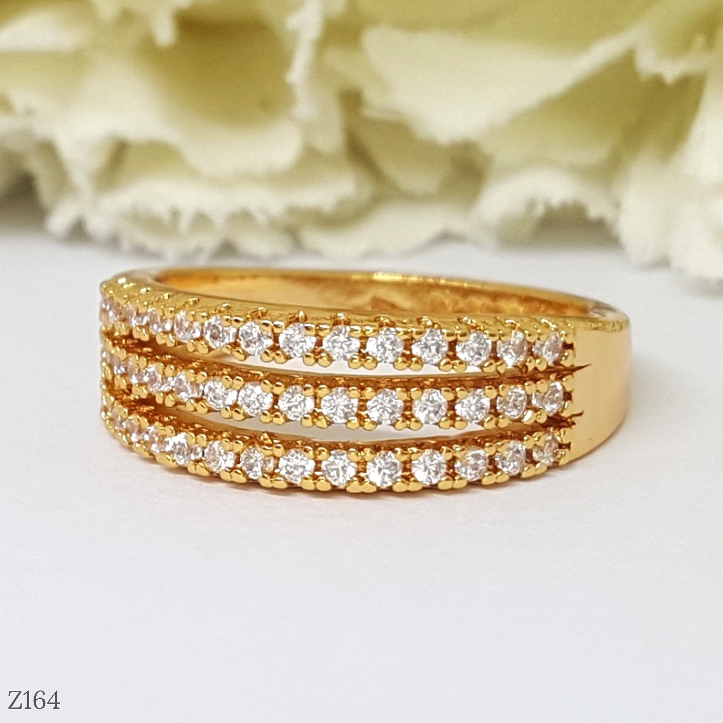 PGX Cincin Xuping Wanita Aksesoris Fashion Perhiasan Lapis Emas Premium - Z337