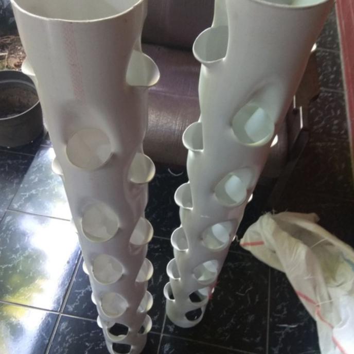 tower vertikal hidroponik vertical garden 4inch 30 lubang 1 meter