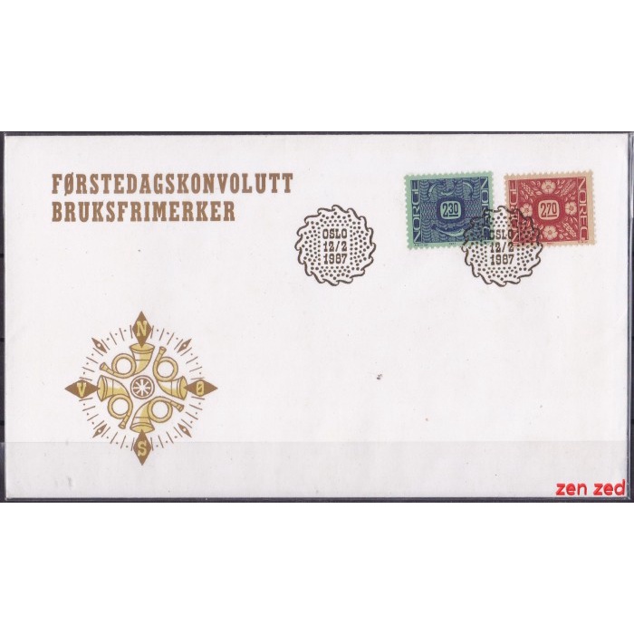 

A192 Perangko FDC SHP Norwegia 1987 New daily stamps 1 Pcs