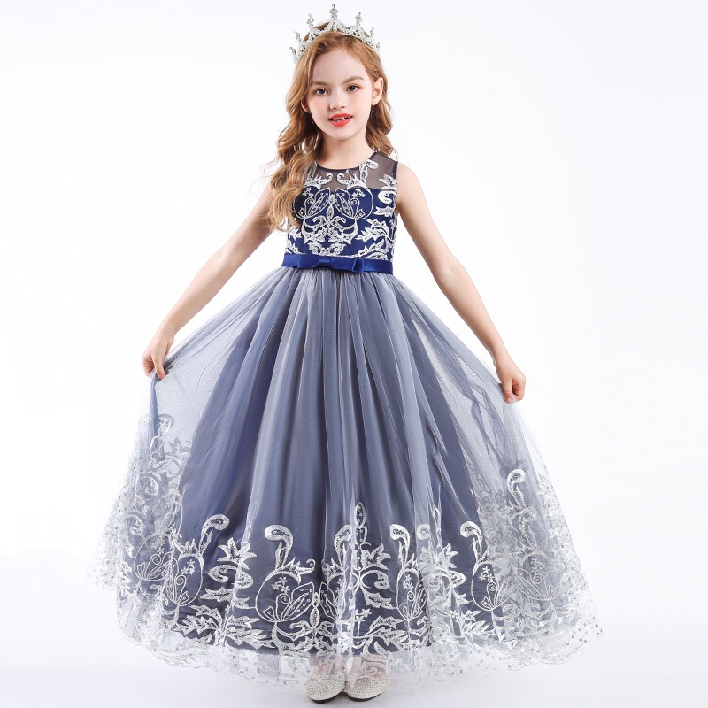 Christmas party Long Dress Anak Perempuan Wedding Pesta Gaun  Anak Perempuan Mewah