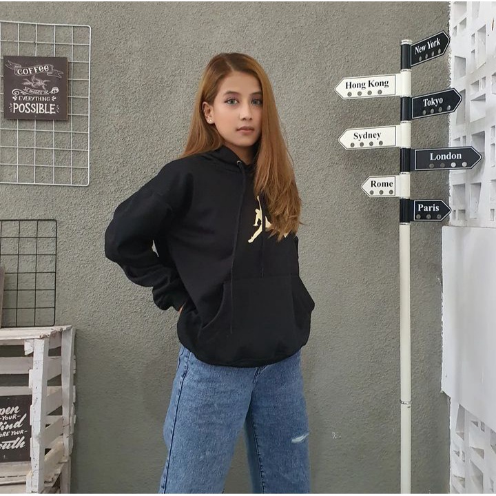 Hoodie Sweater JORDAN Pria Wanita Oversize Jacket Kasual Fashion Terkini OOTD Korean Pakaian Bahan FLEECE