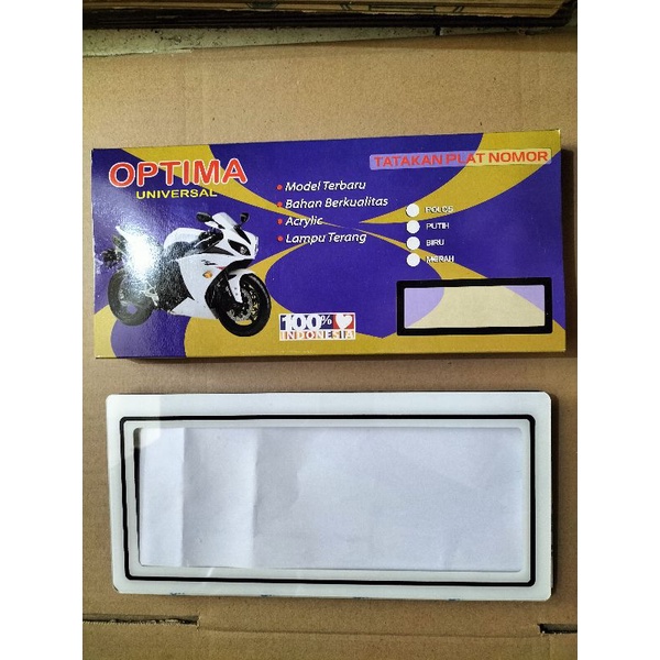 Tatakan plat nomor motor isi 2 pcs