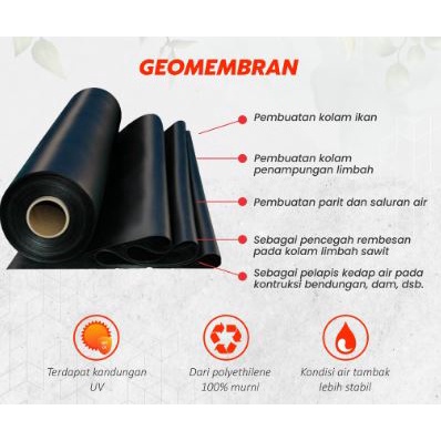 GEOMEMBRAN HDPE TEBAL 500 MICRON LEBAR 6 METER