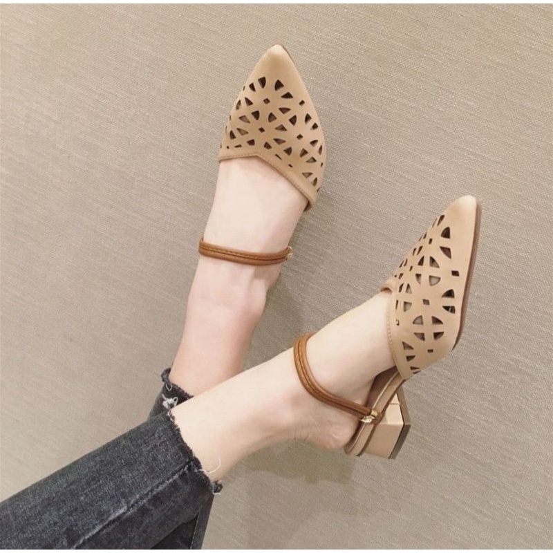 ABBUSHOES Bm 93 bapau mules opek nirin 3cm