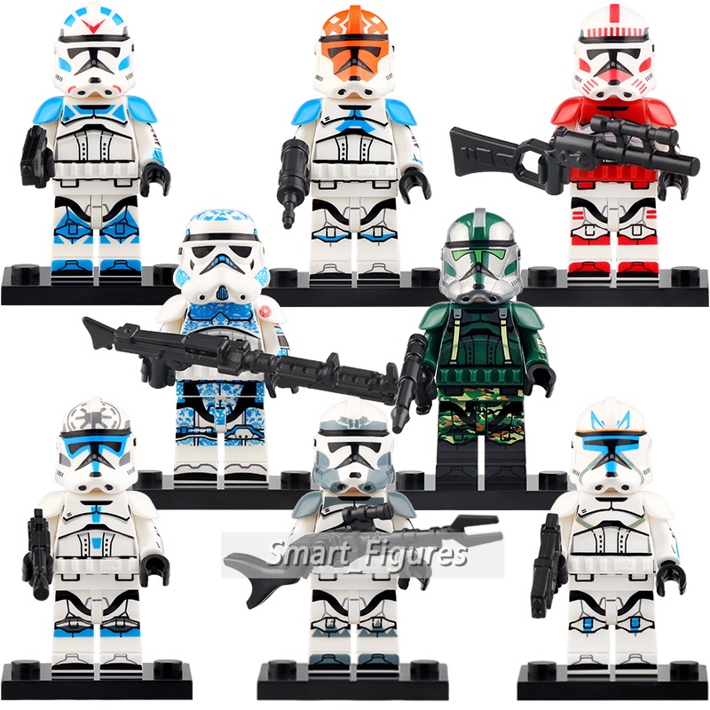 Mainan Action Figure Star Wars Minifigures Horn Squad Fixer Clone Force 99 Cody Airbrne Troops Death Watchs XP467 XP468