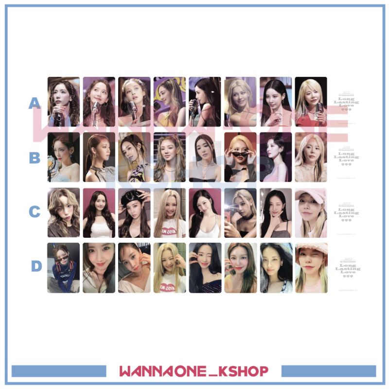 photocard snsd tranding card long lasting love girls generation