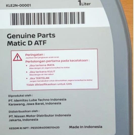 Oli Transmisi Matic ATF Nissan Evalia Livina Serena Xtrail (ORI)
