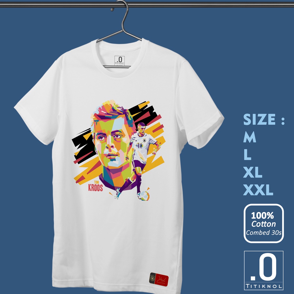 Kaos Pria Distro Original Cotton Combed 30s Toni Kroos 01 Jerman SOccer Baju Bola