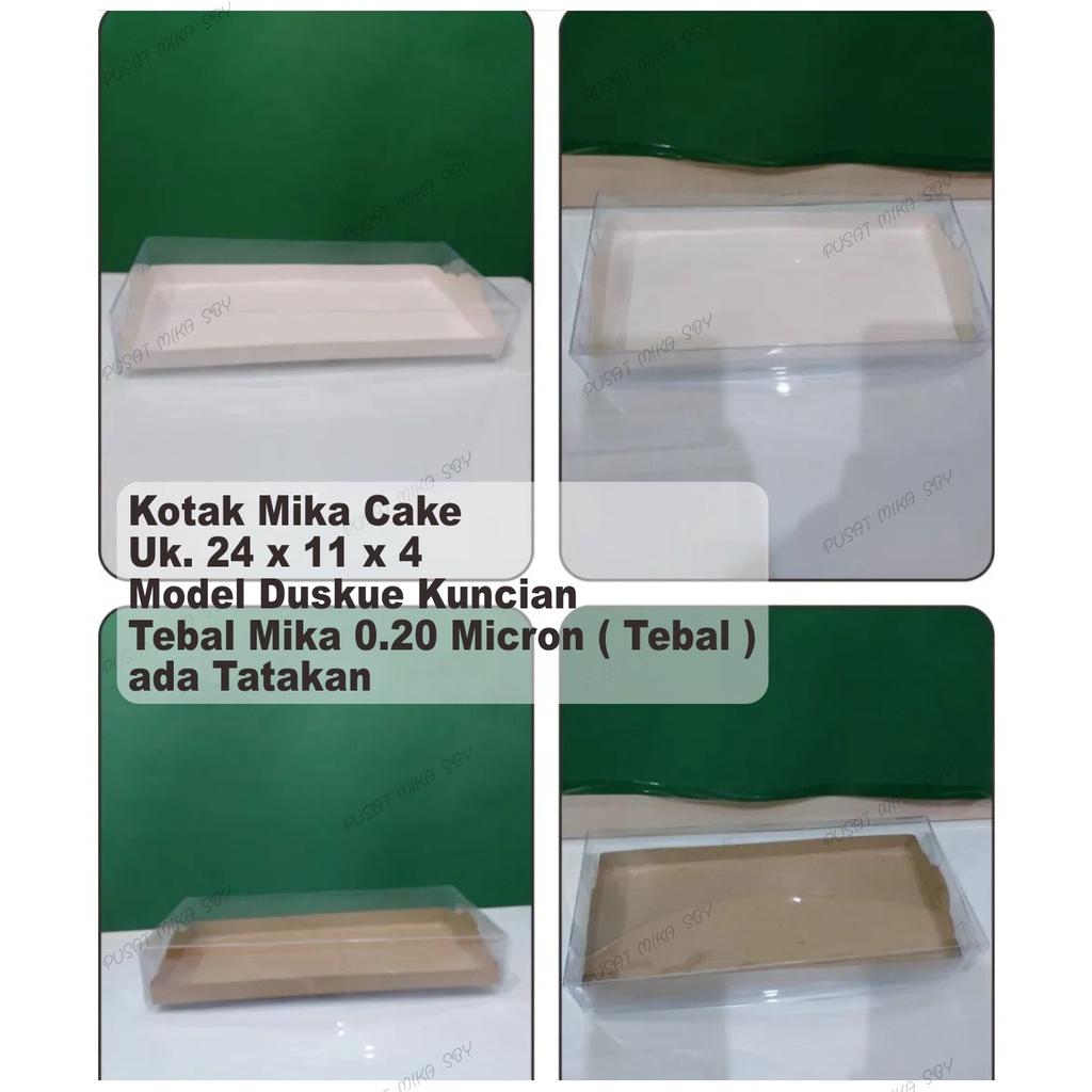 kotak mika Kemasan Cake Foodgrade Uk. 24 x 11 x 4