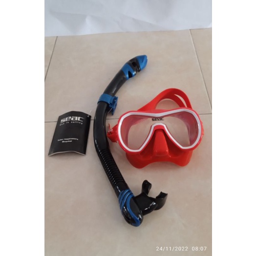 masker snorkel set SEAC snorkeling diving freedive spearfishing full dry dan semi full dry