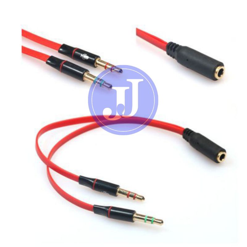 KABEL AUX 3.5mm SPLITER MALE TO FIMALE / AUDIO JACK 3.5mm
