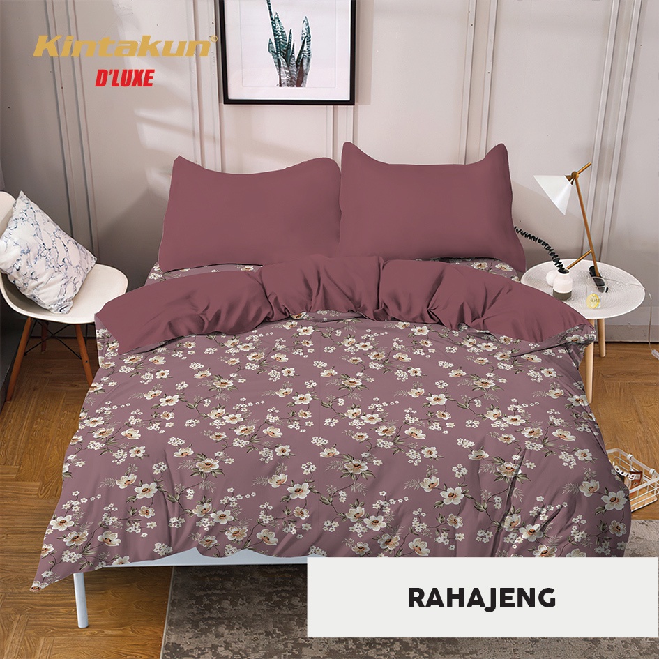 5in1 Full Set Bedcover + Sprei Kintakun 3D Extra King Queen Rumbai Flat 200x200 180x200 160x200 Moti