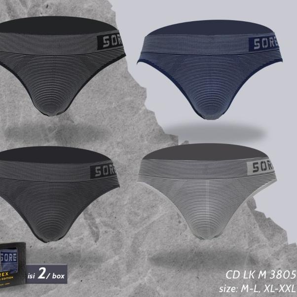 Isi 2pcs - Sorex Sport Cd Seamless Edition Men Anti Nyeplak CD 3805 - XL-XXL