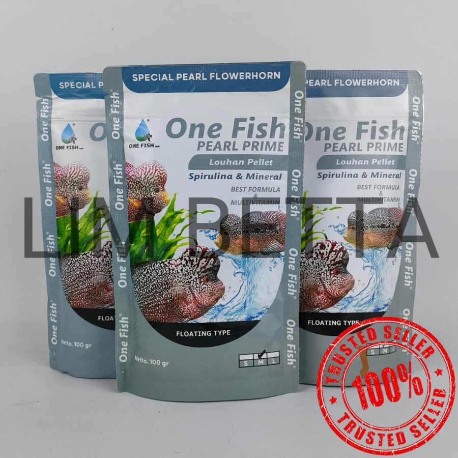 ONE FISH PEARL PRIME LOUHAN 100 GRAM MEDIUM / MAKANAN LOUHAN