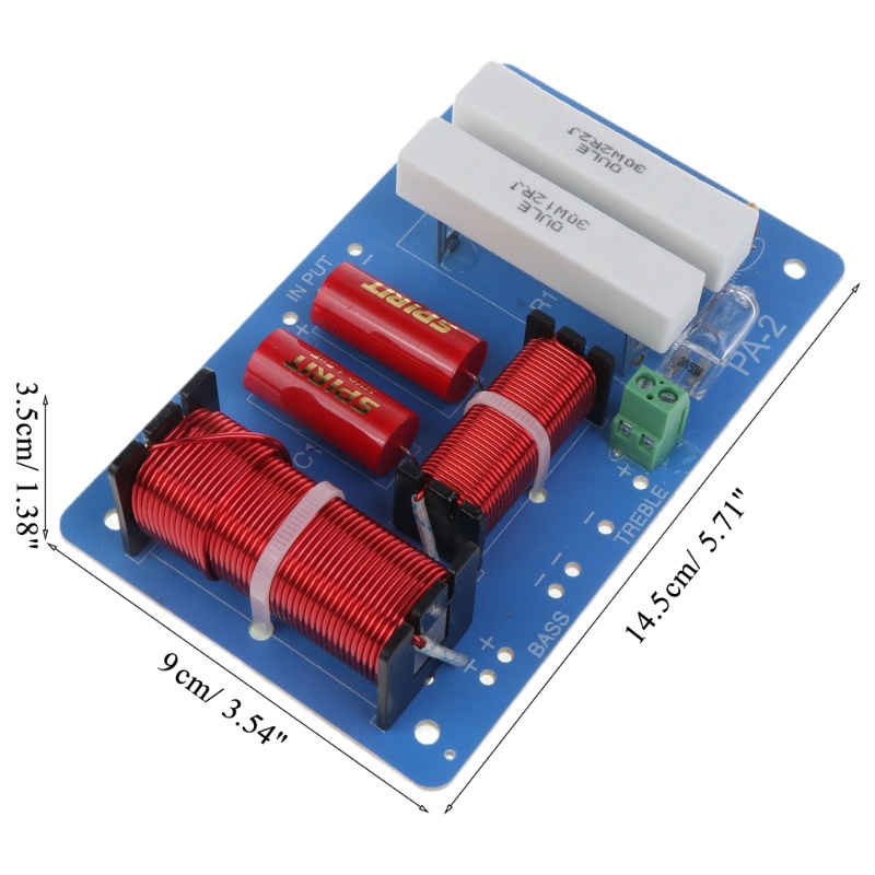 Pembagi Frekuensi Speaker BT 500W Filter Crossover Soundshelf Hi-Fi 2arah