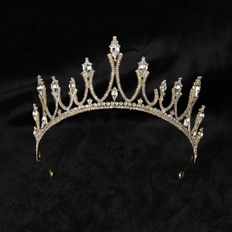 Tokyo Crown - Mahkota Tiara Kristal Silver &amp; gold