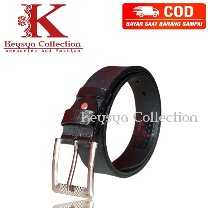 ikat pinggang pria wanita kulit sintetis