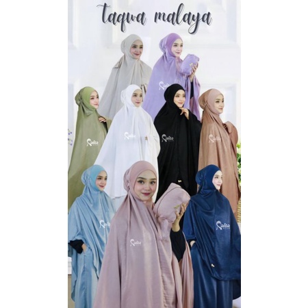 Mukena Taqwa Malaya Satin Silk Kringkle Raisa Original