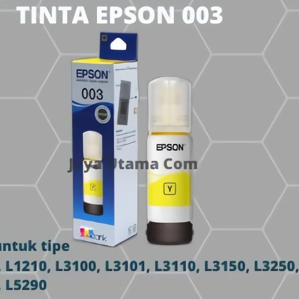 Tinta Epson 003 Original Refill Ink Printer L3110 L3150 - Kuning